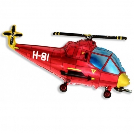 Фольгированный Шар Вертолет Красный 97 см в Саратове
