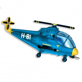 Шар Фольгированный Вертолет Синий 97 см в Саратове